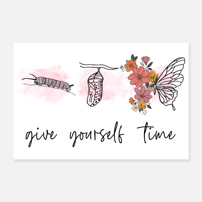 Give Yourself Time Poster 12" x 8" (30x20 cm)