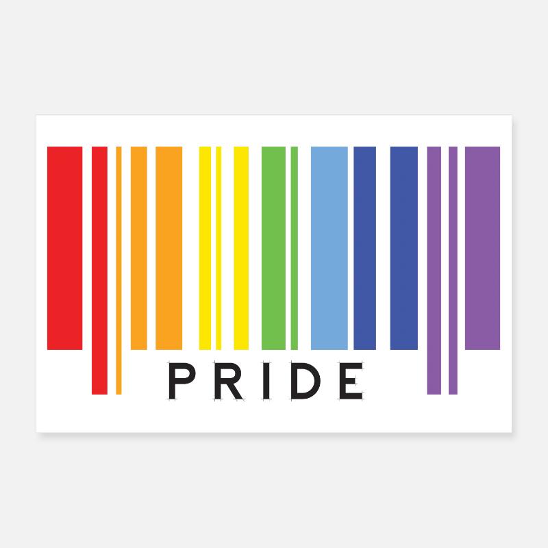LGBTQ+ Pride. Poster 12" x 8" (30x20 cm)