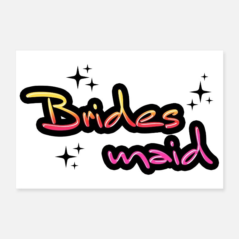 Bridesmaid bachelor party engagement bachelor party team bride Poster 12" x 8" (30x20 cm)