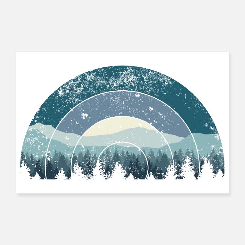 Blue Arc Forest Landschaft Poster 30x20 cm