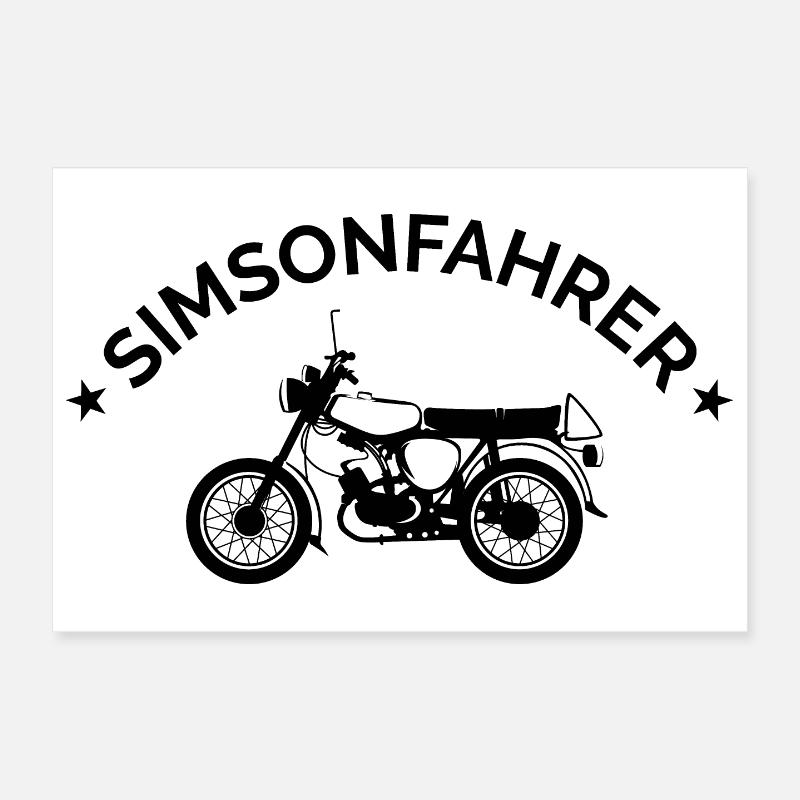 Simsonfahrer Simson Moped Symbol Freunde Osten DDR Poster 30x20 cm