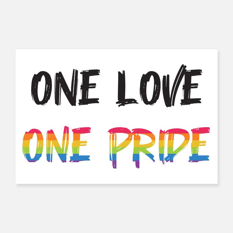 LGBT Pride Month - Eine Liebe, eine Pride Poster 30x20 cm
