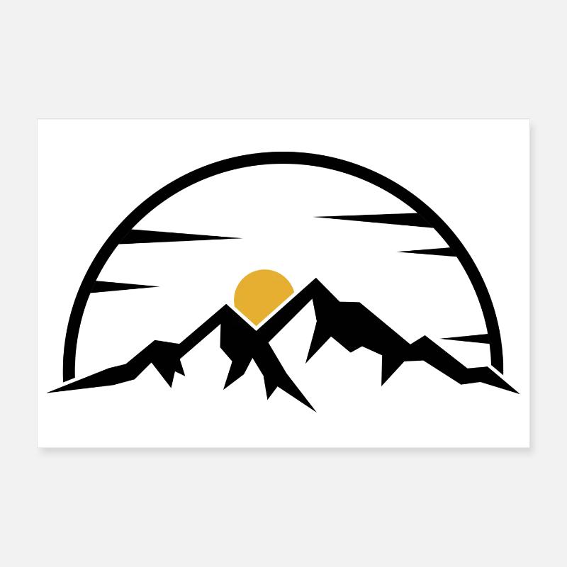 Minimaler Goldener Bogen-Sonne Poster 30x20 cm