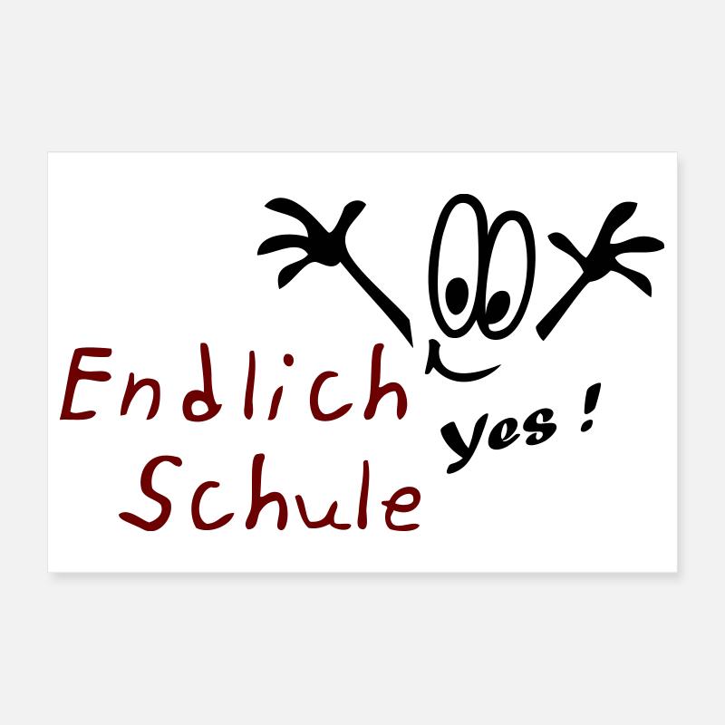 Schule yes Poster 30x20 cm