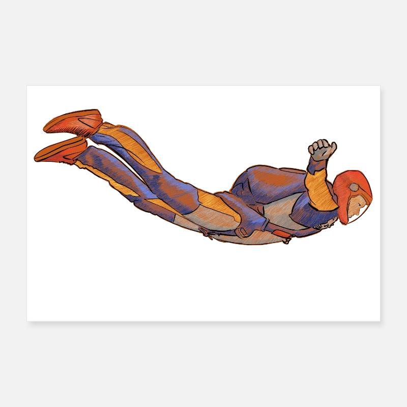 Skydiving - Poster 30x20 cm - Weiß