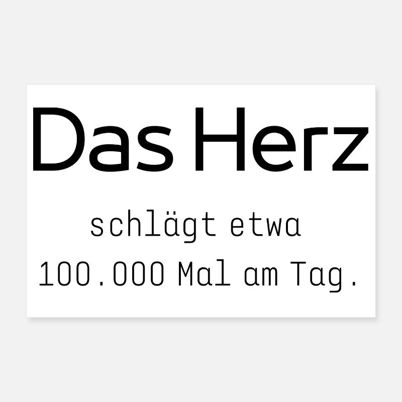 Science Snack: Das Herz schlägt X Mal pro Minute Poster 30x20 cm
