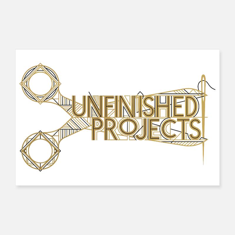 Unfinished Projects Scissors Poster 12" x 8" (30x20 cm)