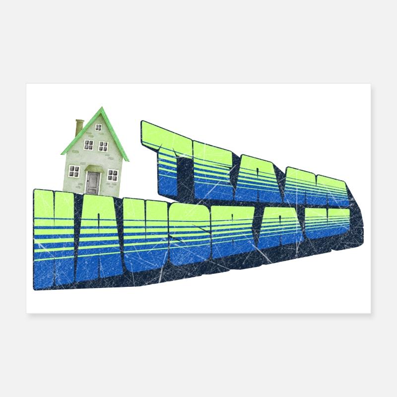 Team House Construction Poster 12" x 8" (30x20 cm)
