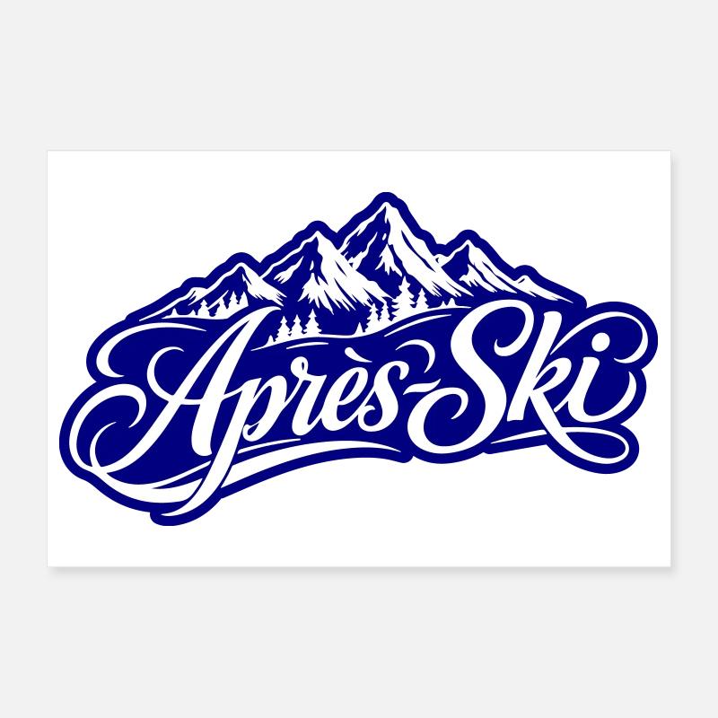 Après-ski à la montagne Poster 30 x 20 cm