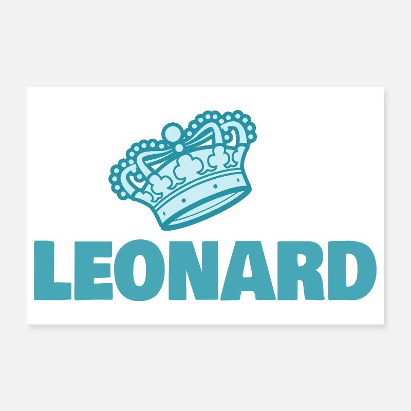 First name Leonard Poster 12" x 8" (30x20 cm)