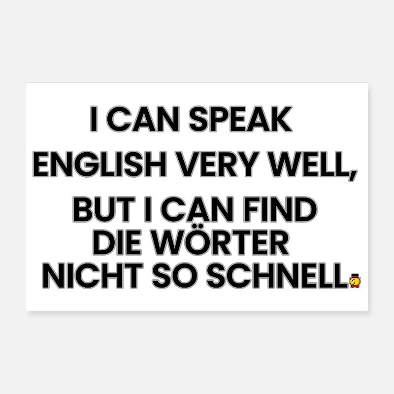 Englisch-Deutsch-Reim 1 (Ver. B) Poster 30x20 cm