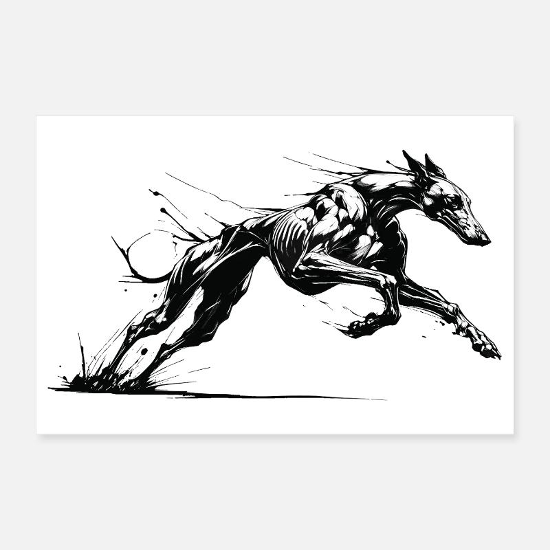 Galgo Ink 01 Poster 12" x 8" (30x20 cm)