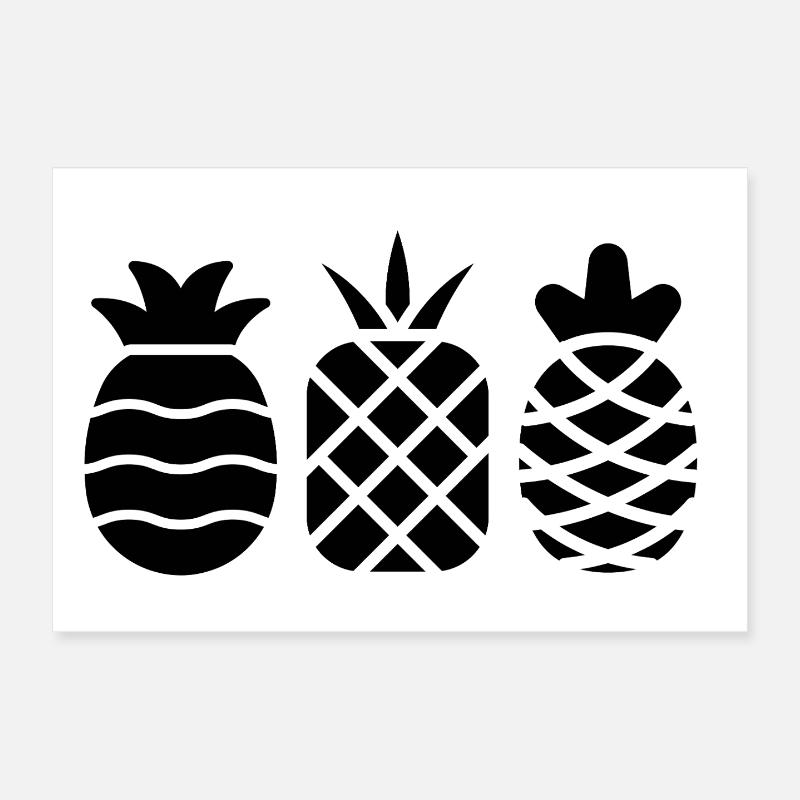 Ananas ohne Schnickschnack Poster 30x20 cm