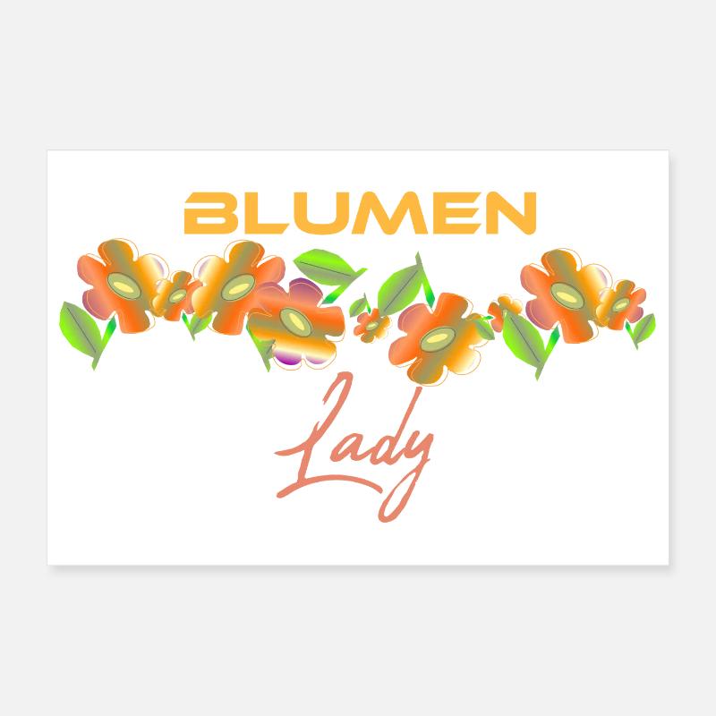 Blumenlady Poster 30x20 cm