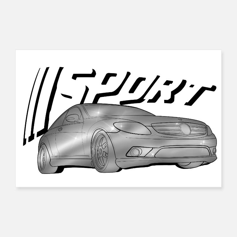 Glänzendes Sportauto Print Poster 30x20 cm