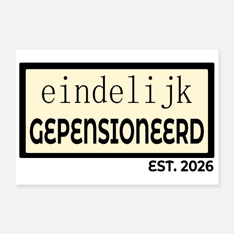 Finally retired 2026 Poster 12" x 8" (30x20 cm)