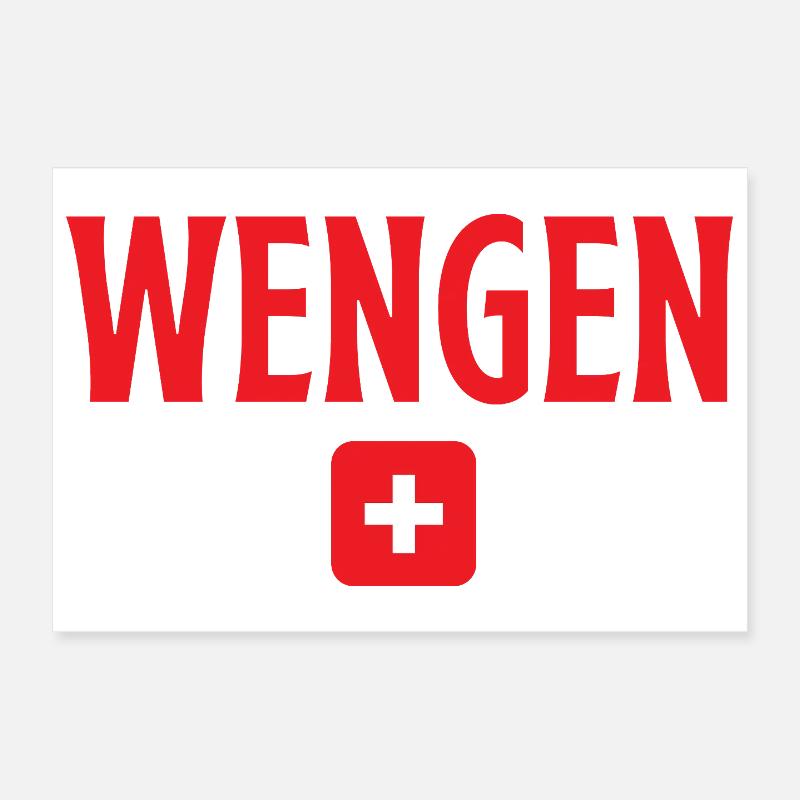 Wengen Switzerland Poster 12" x 8" (30x20 cm)