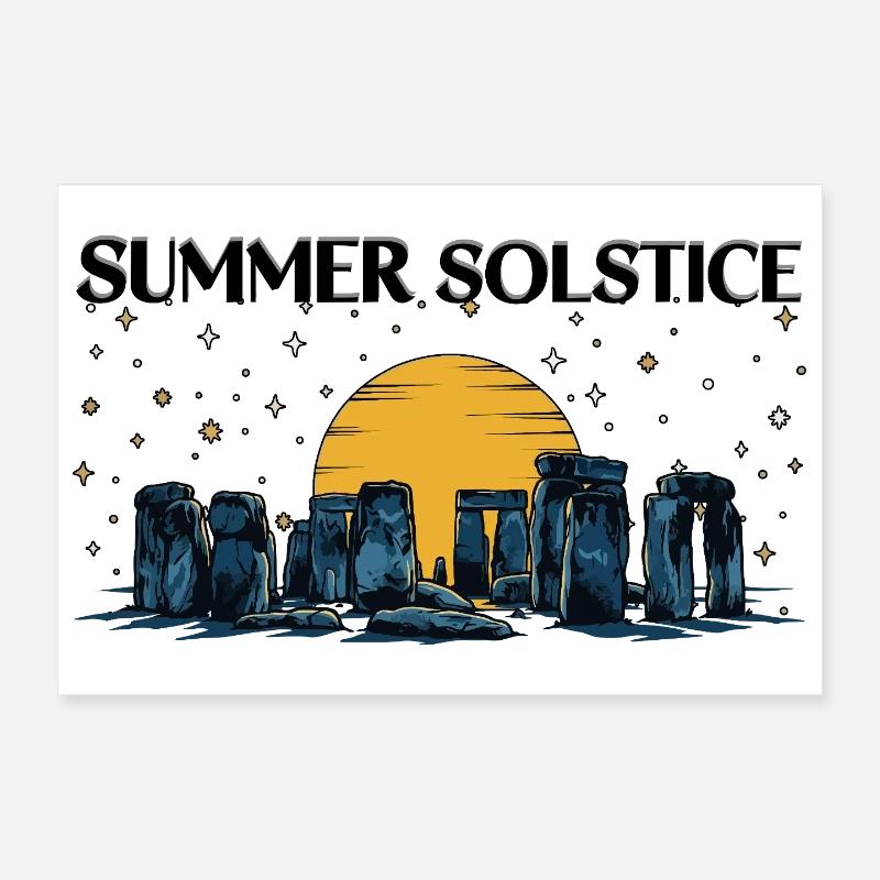 Litha Pagan Summer Solstice Midsummer Midsommar Poster 12" x 8" (30x20 cm)
