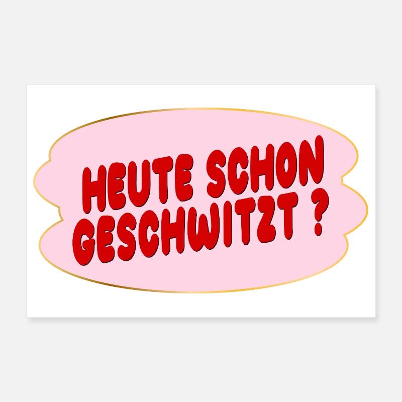 Schwitzen Poster 30x20 cm