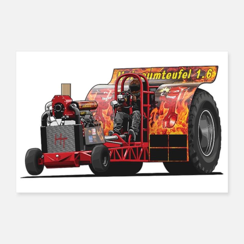 Tractor Pulling // Illustration Poster 30x20 cm