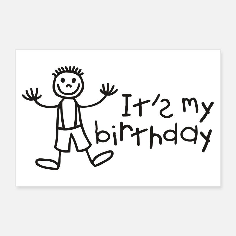 C'est mon anniversaire - Garçon Poster 30 x 20 cm