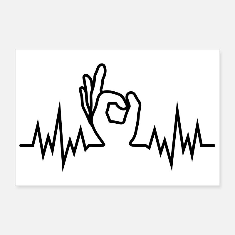 Wave-Finger-Hole Poster 30x20 cm