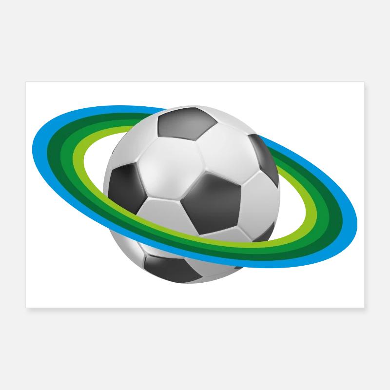 Fußball Ringe, Soccer, Poster 30x20 cm