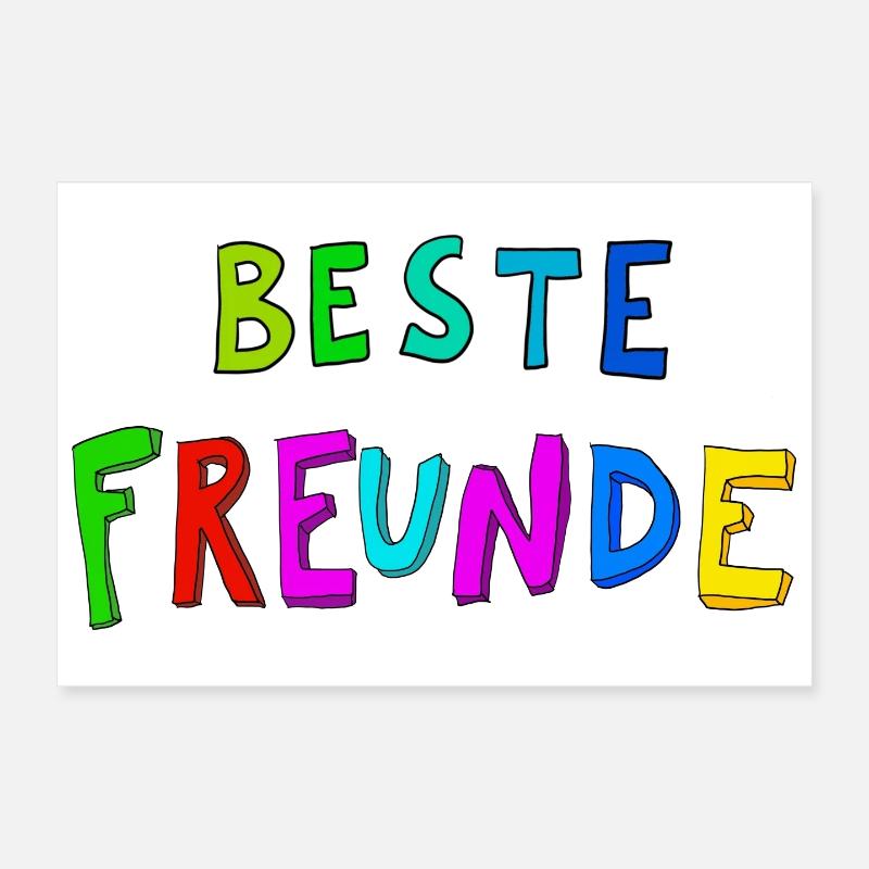Beste Freunde Farbexplosion Poster 30x20 cm