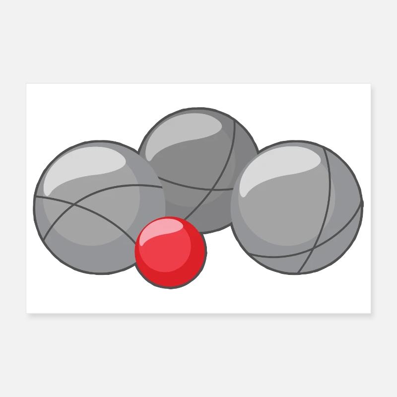 Boules de boules pour joueurs de bouler et de pétanque Poster 30 x 20 cm