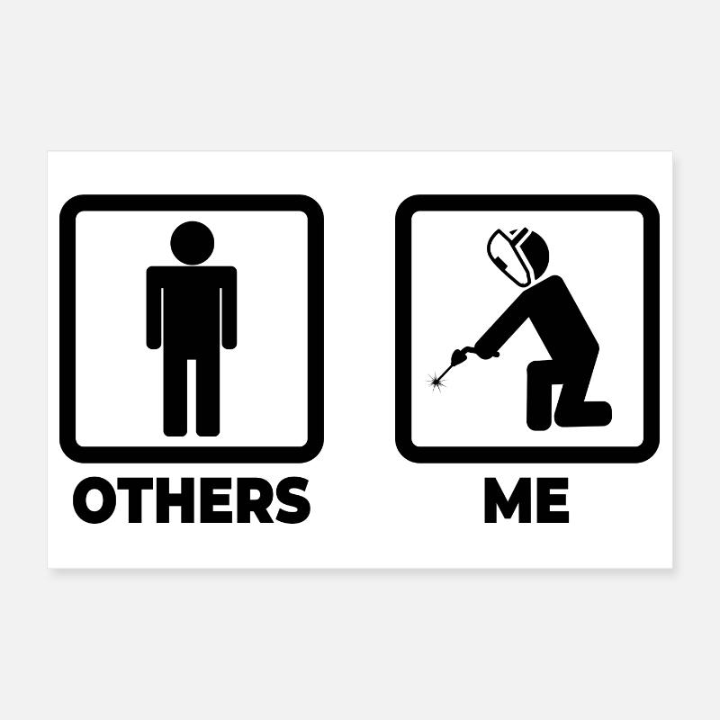 Figurines de bâton de soudage Poster 30 x 20 cm