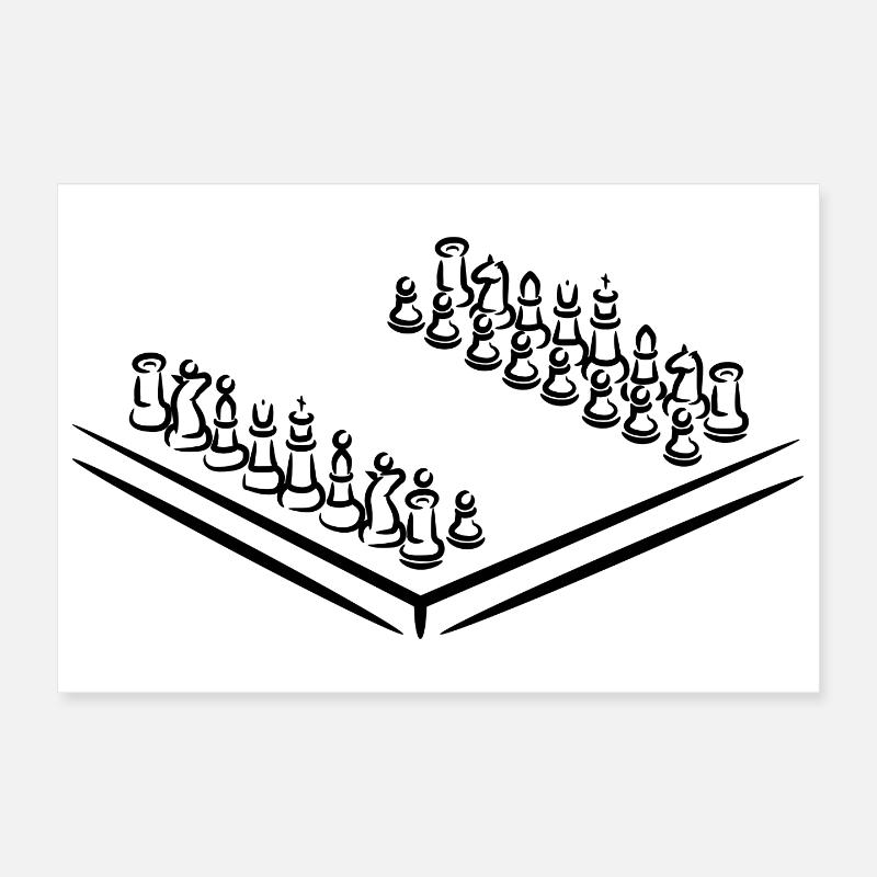 Chess pieces Poster 12" x 8" (30x20 cm)