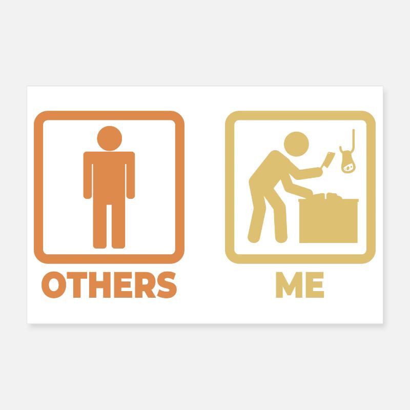 Fleischer Strichmännchen Poster 30x20 cm