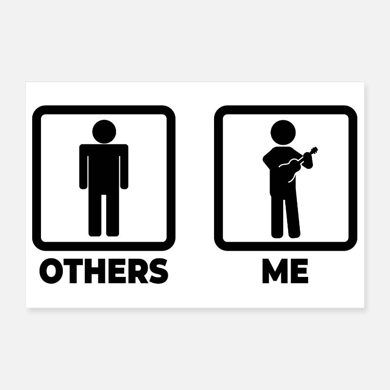 Funny Ukulele Player Poster 12" x 8" (30x20 cm)
