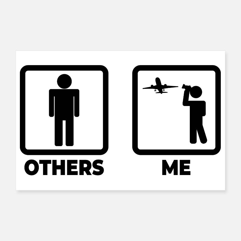 Avions Stick Figure Poster 30 x 20 cm