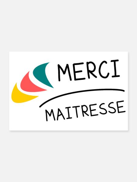 MISTRESS. THANK YOU. THANK YOU MISTRESS. MISTRESS - Poster 12" x 8" (30x20 cm) - white - Front