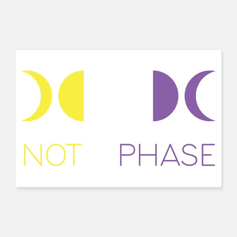 LGBTQ Pride Month - Not a Phase - Non-Binary Poster 12" x 8" (30x20 cm)