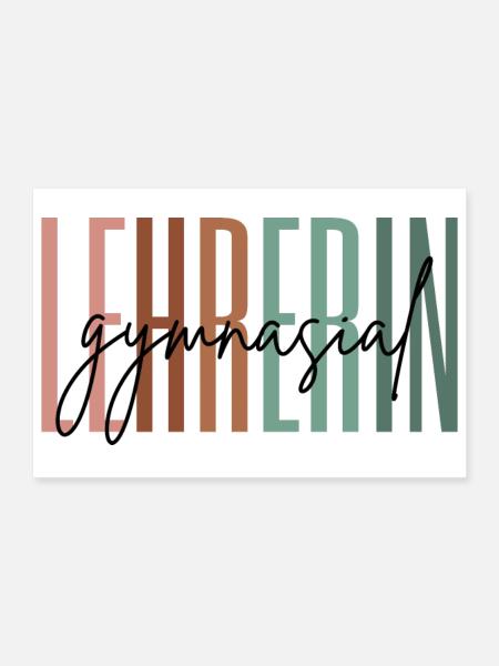 Lehrerin Gymnasium Gymnasiallehrerin Geschenk - Poster 30x20 cm - Weiß - Vorne