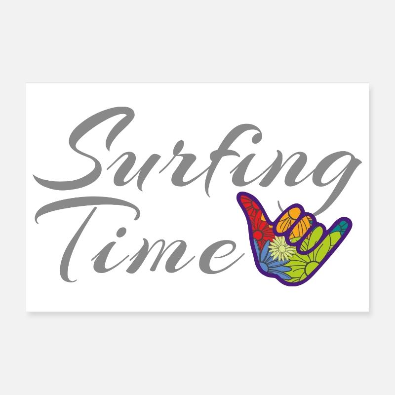 Surf, Surf, Temps Poster 30 x 20 cm