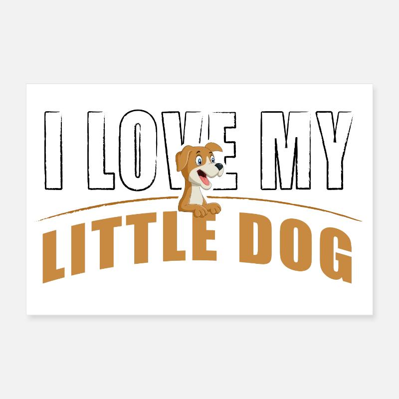 J’adore mon petit chien Poster 30 x 20 cm