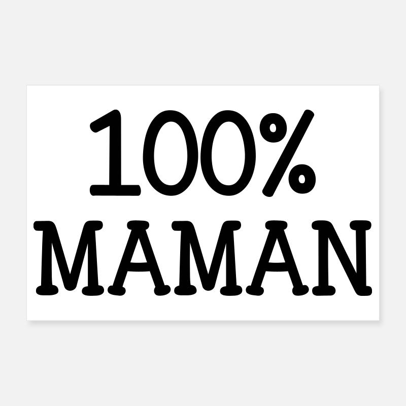 100% Mama - Muttertag Poster 30x20 cm