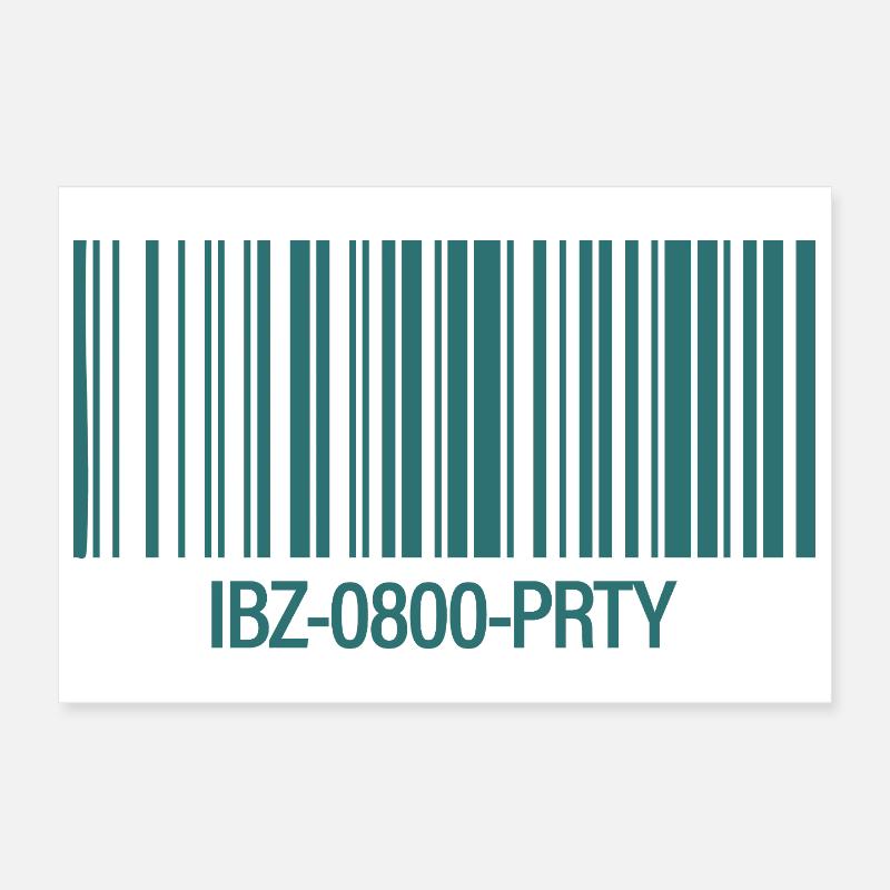 IBZ-0800-PRTY – Barcode Party Ticket Poster 30x20 cm