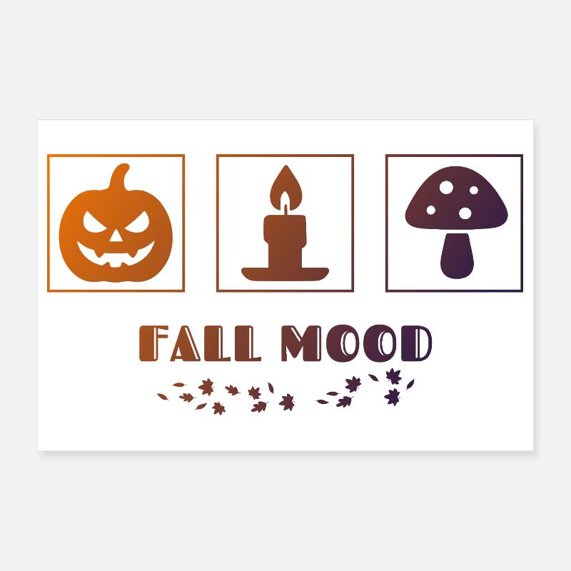 Herbststimmung Halloween Design Poster 30x20 cm