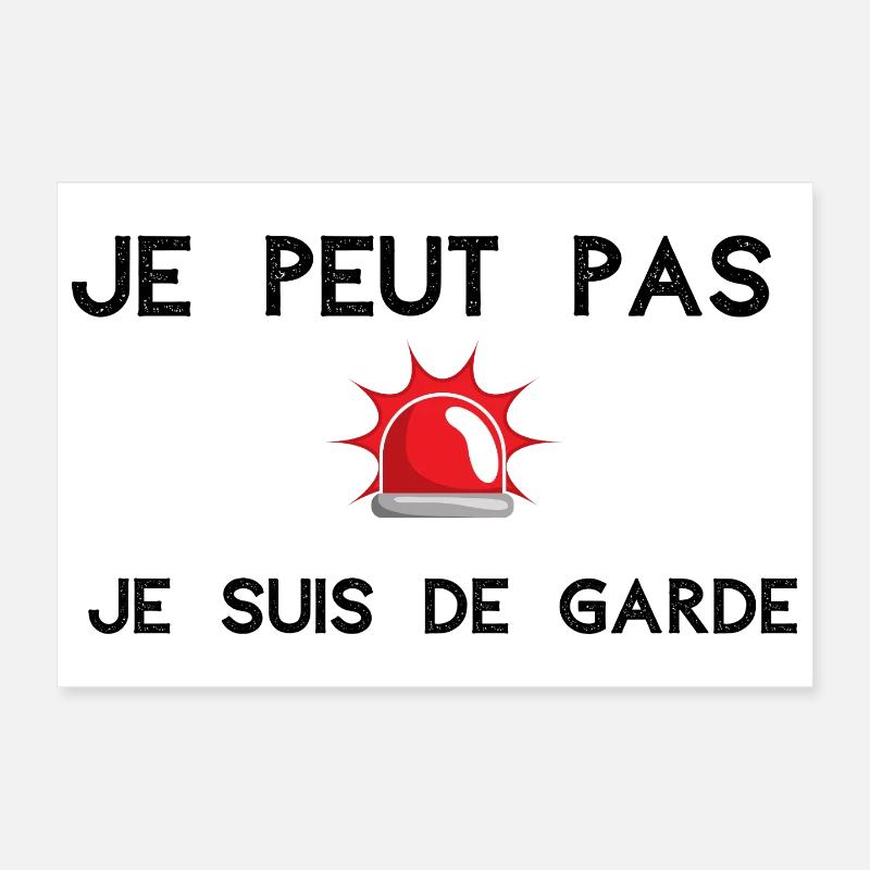 pompier Poster 30 x 20 cm