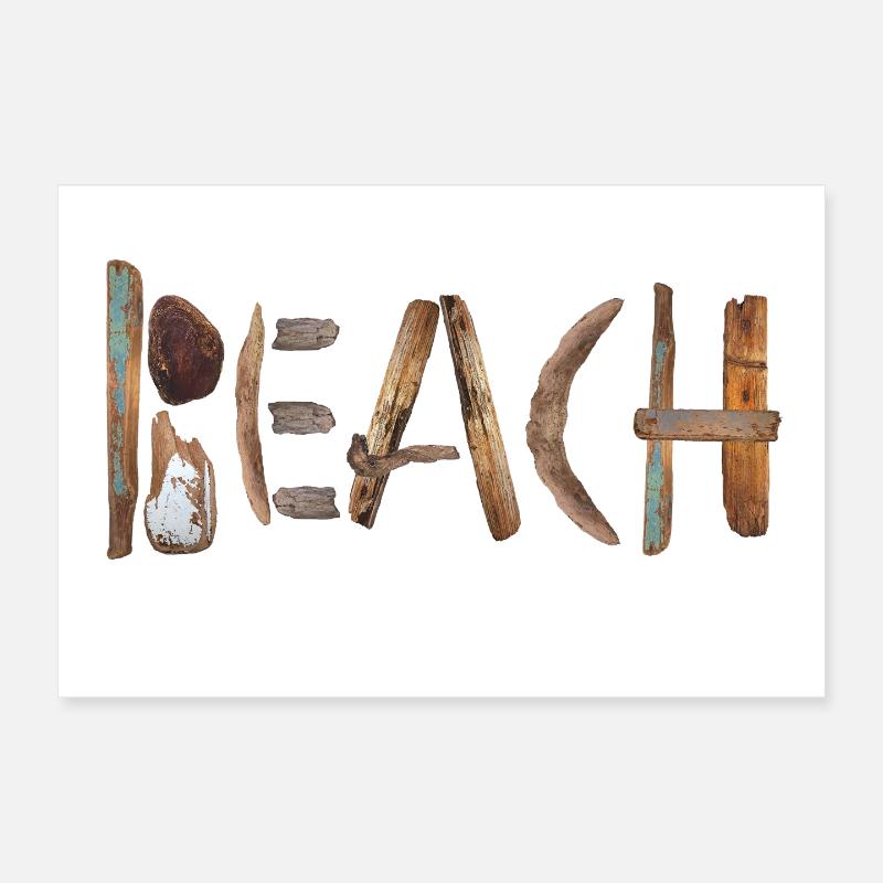 Conception de lettres flottantes naturelles Poster 30 x 20 cm