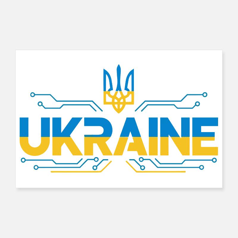 Ukraine Circuit Crest Poster 12" x 8" (30x20 cm)