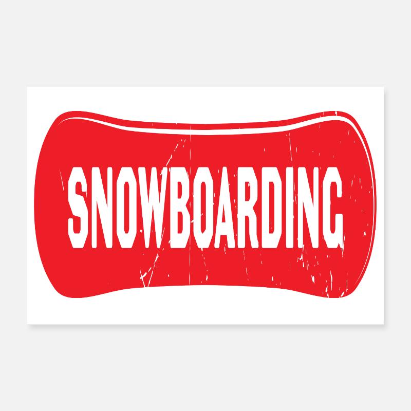 Snowboarding Poster 12" x 8" (30x20 cm)