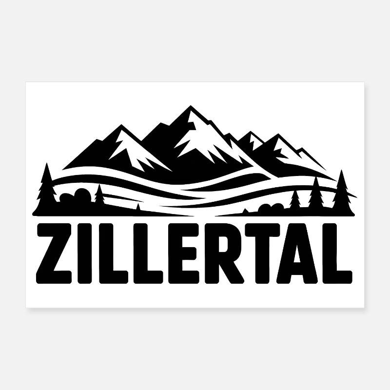 Zillertal - Souvenir Design Poster 30 x 20 cm
