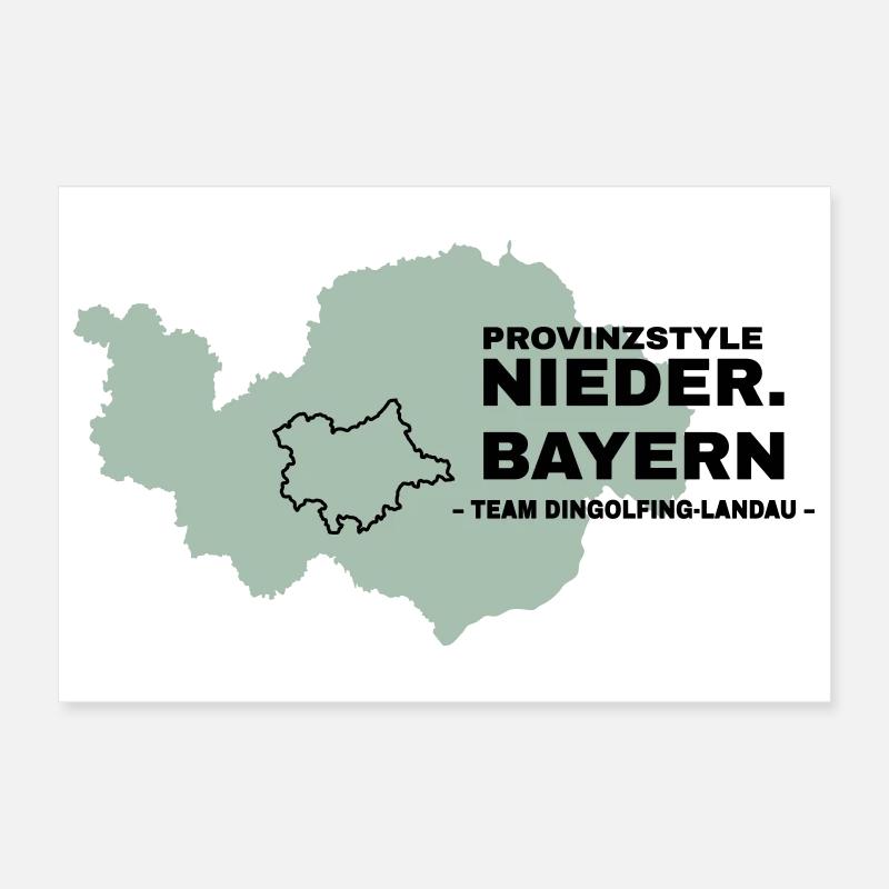 Lower Bavaria | DINGOLFING-LANDAU Poster 12" x 8" (30x20 cm)