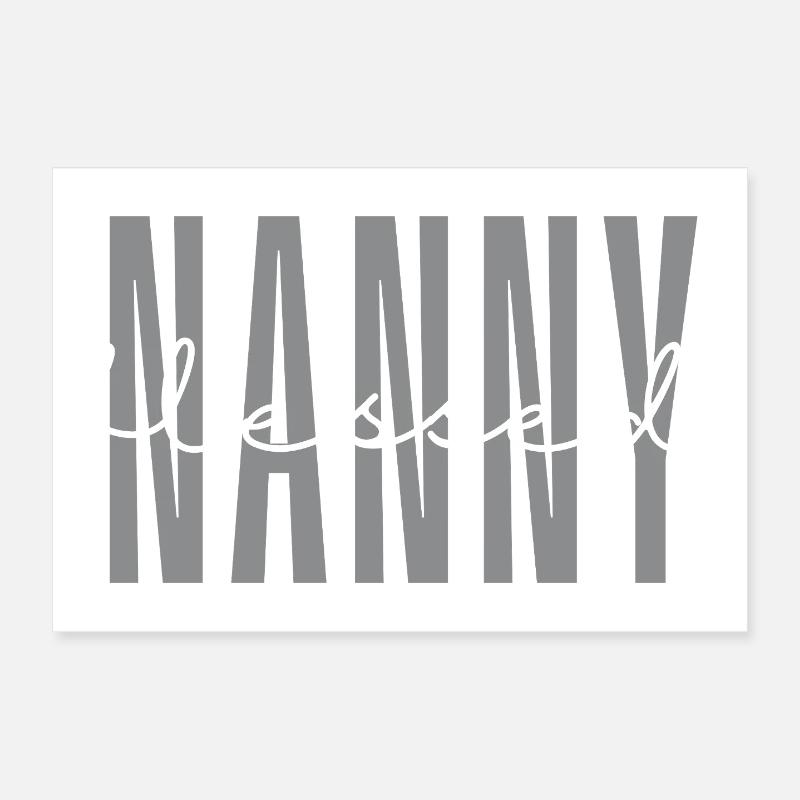Nanny-Leben Oma Großmutter Muttertag Poster 30x20 cm