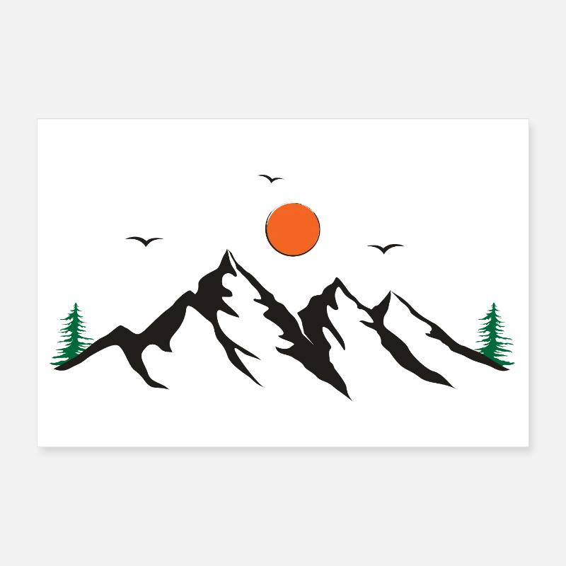 Montagnes Poster 30 x 20 cm